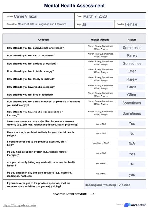 Free 20 Mental Health Evaluation Samples In Pdf Free 20 Mental Health Evaluation Samples In Pdf