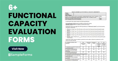 Free 6 Functional Capacity Evaluation Forms In Pdf Free 6 Functional Capacity Evaluation Forms In Pdf