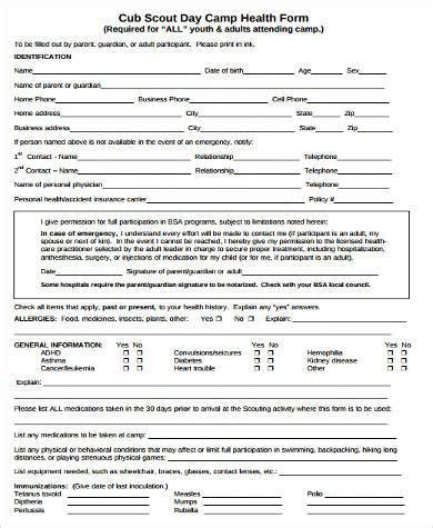 Free 8 Sample Boy Scout Physical Forms In Pdf Ms Word Free 8 Sample Boy Scout Physical Forms In Pdf Ms Word