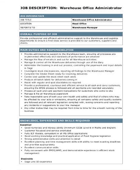 Free 9 Sample Administrator Job Descriptions In Pdf Ms Word Free 9 Sample Administrator Job Descriptions In Pdf Ms Word