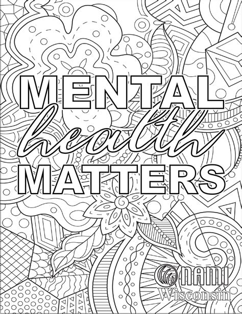 Free Mental Health Coloring Pages Boringpop Com