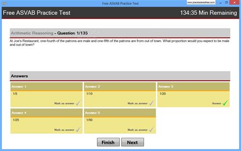 Free Online Asvab Practice Test