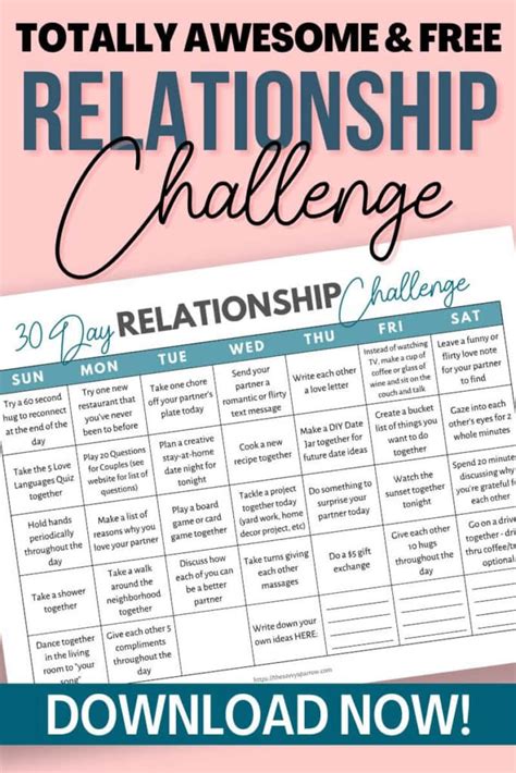 Free Printable 30 Day Relationship Challenge To Put Love First Free Printable 30 Day Relationship Challenge To Put Love First