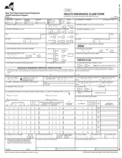 Free Printable Cms 1500 Claim Form Riset Free Printable Cms 1500 Claim Form Riset