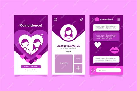 Free Vector Dating App Interface Template Pack Free Vector Dating App Interface Template Pack