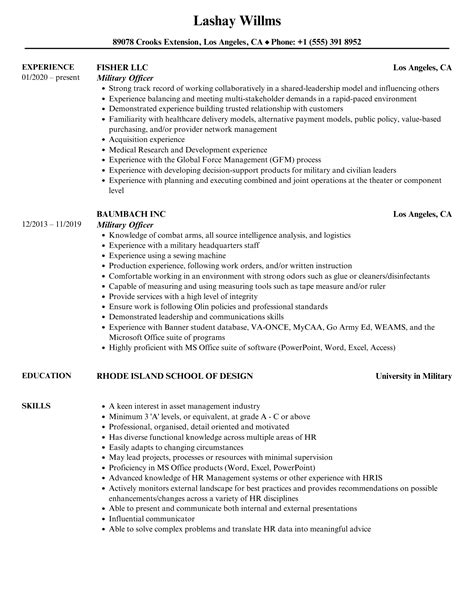 Geography Jobs Officer Military