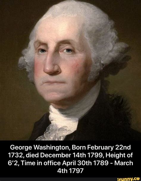 George Washington Born February 22Nd 1732 Died December 14Th 1799 George Washington Born February 22Nd 1732 Died December 14Th 1799