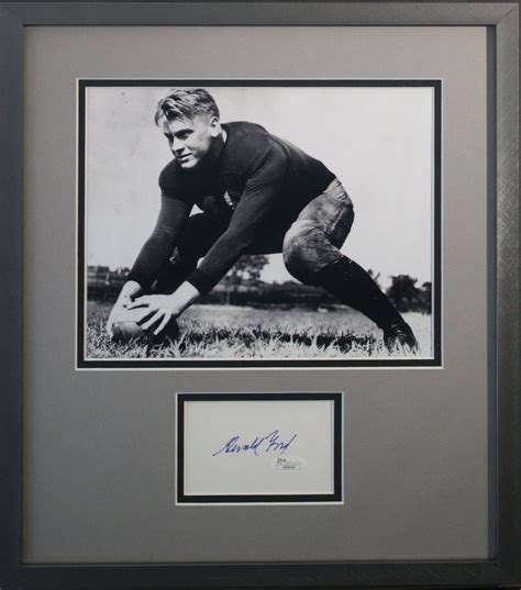 Gerald Ford Michigan Wolverines Football Signed Framed Photo Display Gerald Ford Michigan Wolverines Football Signed Framed Photo Display