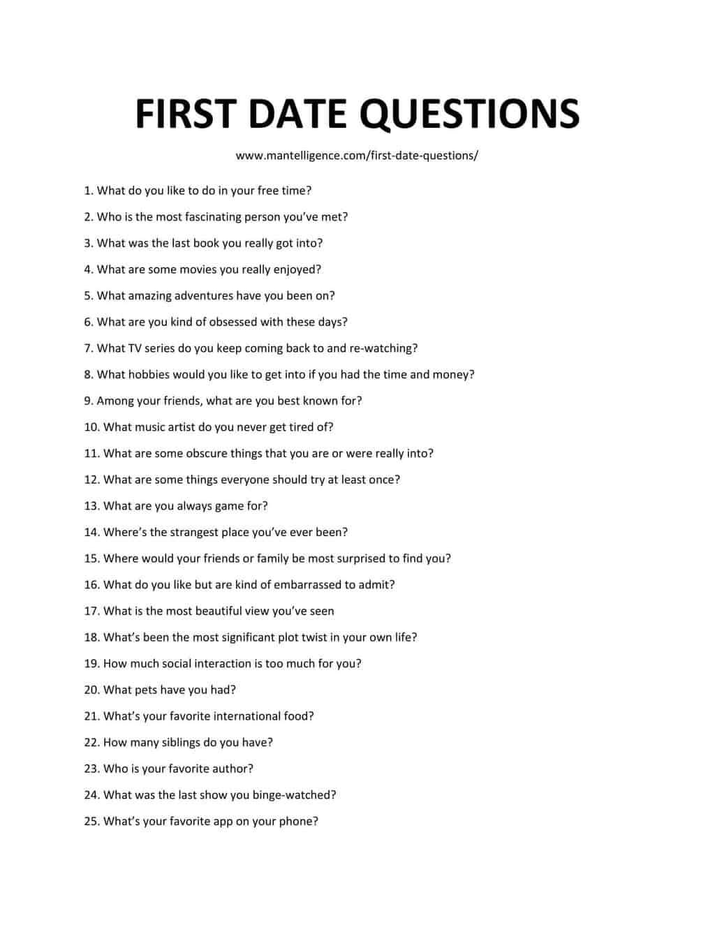 7 Get To Know You Questions