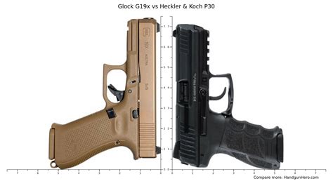 Glock G19x Vs Heckler Koch P30 Size Comparison Handgun Hero Glock G19x Vs Heckler Koch P30 Size Comparison Handgun Hero