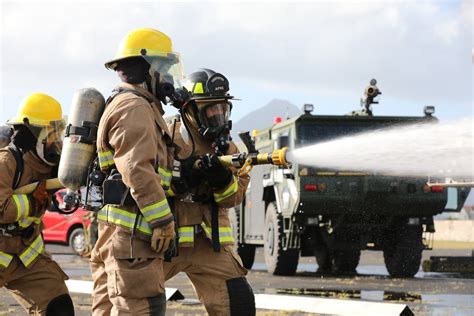 Guard Reserve And Marine Corps Firefighters Conduct Joint Training