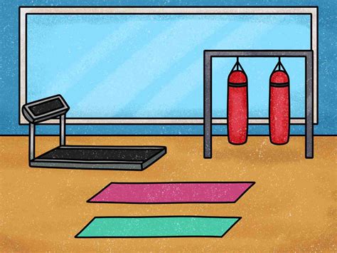 Gym Room Easy Drawing