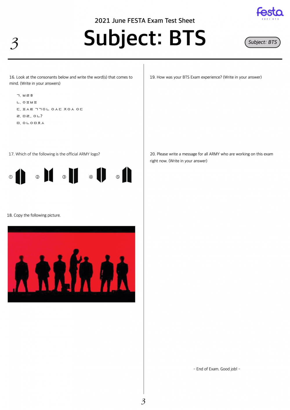 Hice El Bts Army Examen Festa 2021 Espa Ol Como Hacer El Examen Para Hice El Bts Army Examen Festa 2021 Espa Ol Como Hacer El Examen Para