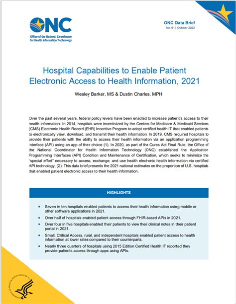 Hospital Capabilities To Enable Patient Electronic Access To Health Hospital Capabilities To Enable Patient Electronic Access To Health