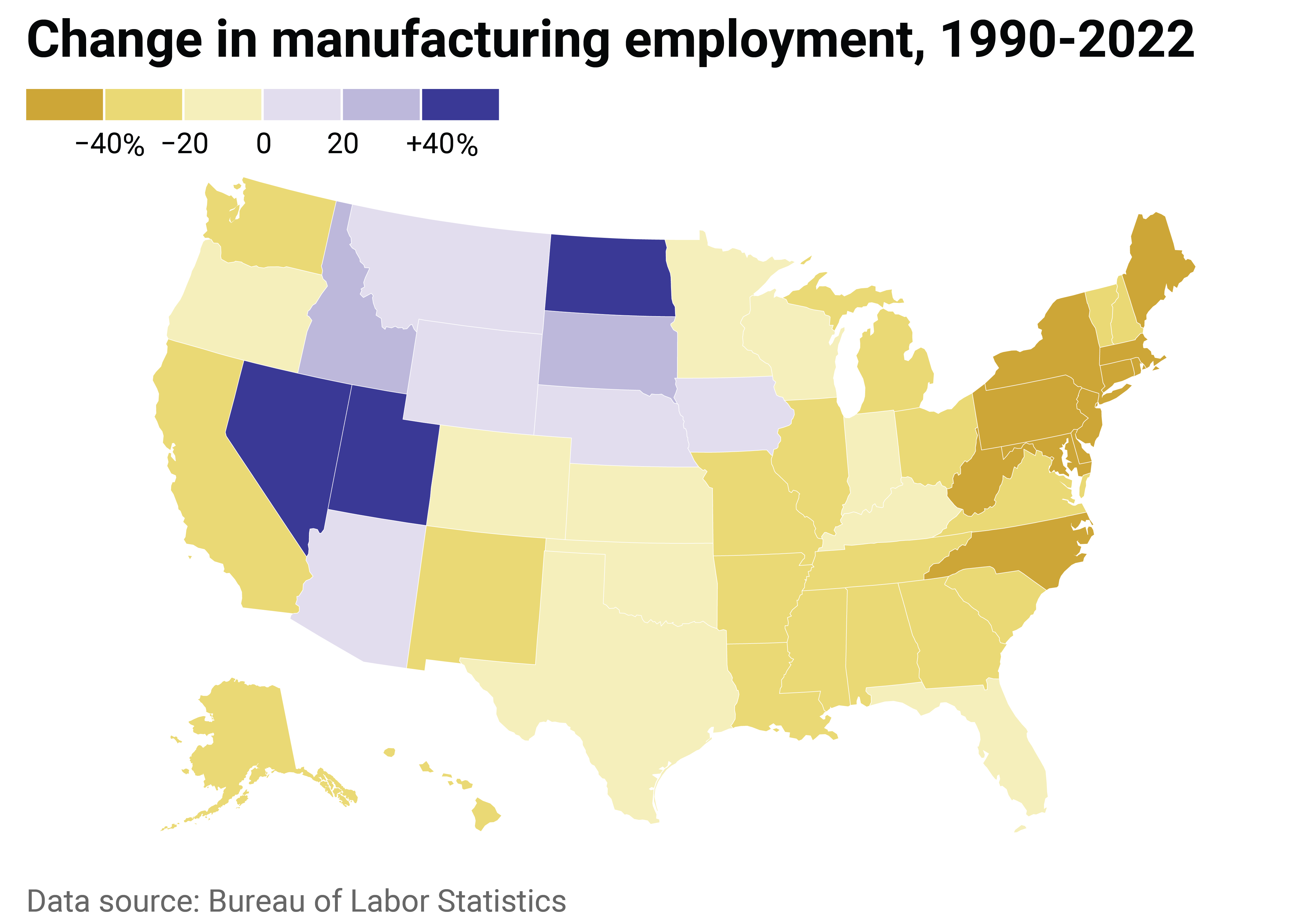 How Manufacturing Employment In Every State Has Changed Over The Last How Manufacturing Employment In Every State Has Changed Over The Last