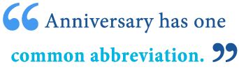 How To Abbreviate Anniversary