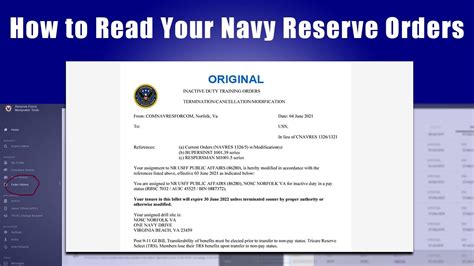 How To Find And Understand Your Navy Reserve Unit Orders Youtube How To Find And Understand Your Navy Reserve Unit Orders Youtube