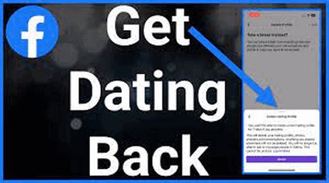 Get Facebook Dating Back
