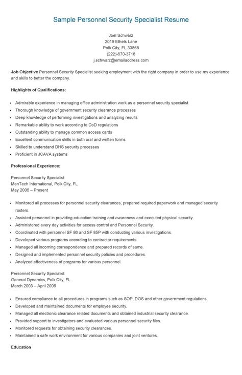 How To List Security Clearance On Resume How To List Security Clearance On Resume