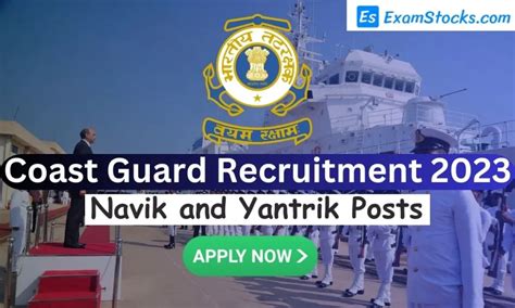 Indian Coast Guard Recruitment 2023 Apply Online For Navik And Yantrik Indian Coast Guard Recruitment 2023 Apply Online For Navik And Yantrik