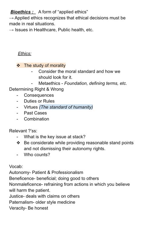 Introduction To Healthcare Ethics Hsad 210 Studocu Introduction To Healthcare Ethics Hsad 210 Studocu