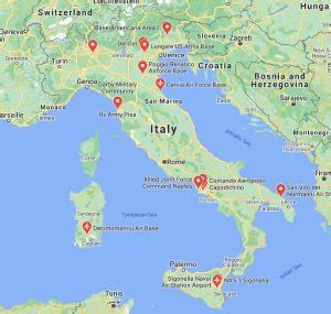 Italy Us Military Bases Map