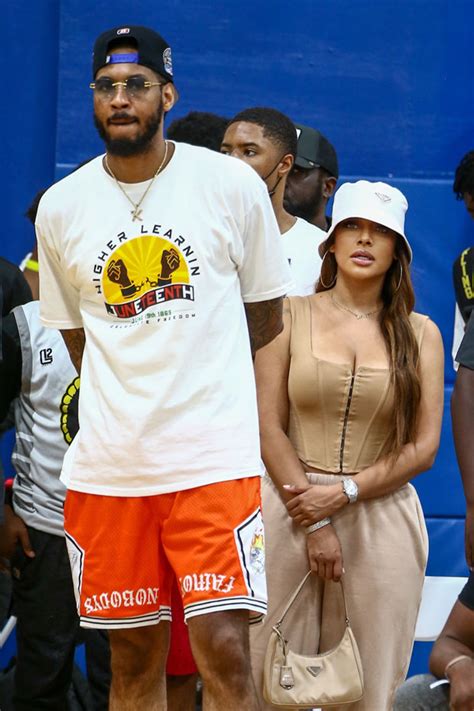 La La Carmelo Anthony Reunite For Son Kiyan S Basketball Game La La Carmelo Anthony Reunite For Son Kiyan S Basketball Game