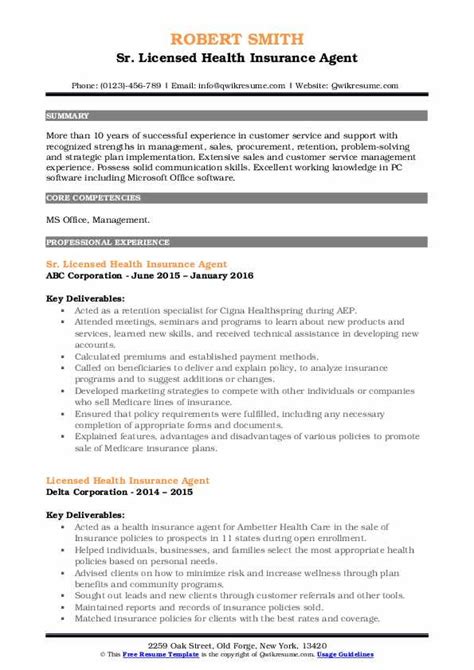 Licensed Healthcare Insurance Agent Financial Report