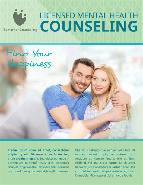 Licensed Mental Health Counseling Flyer Template Licensed Mental Health Counseling Flyer Template