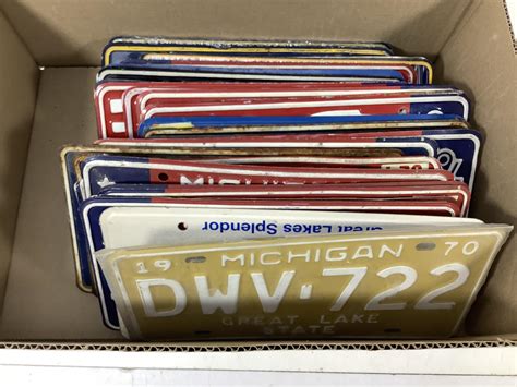 Lot 30 Vintage Michigan License Plates Lot 30 Vintage Michigan License Plates