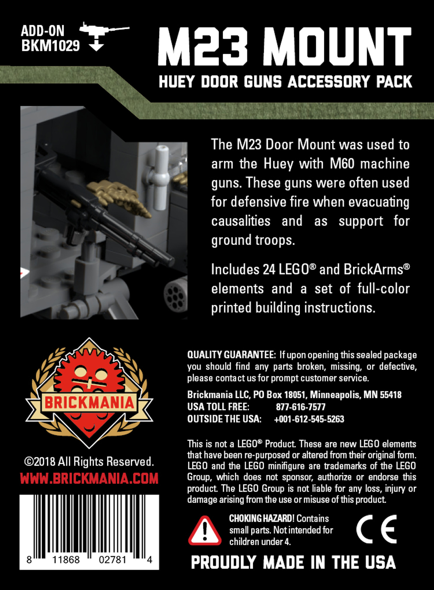 M23 Mount Helicopter Door Guns Accessory Pack Brickmania Toys M23 Mount Helicopter Door Guns Accessory Pack Brickmania Toys