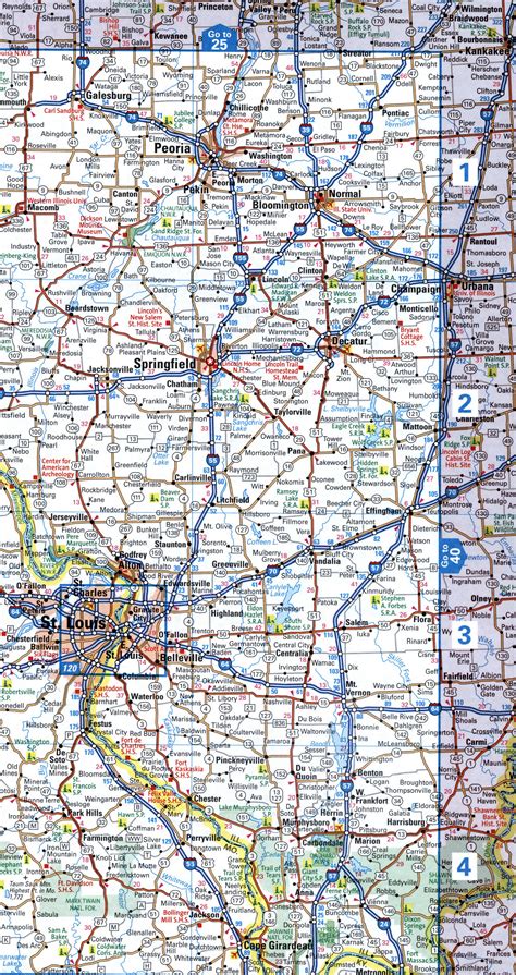Map Interstate Highway I 57 Missouri Illinois Route Interchange Exit Map Interstate Highway I 57 Missouri Illinois Route Interchange Exit