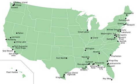 Map Of Navy Bases In The United States Usn Pinterest United Map Of Navy Bases In The United States Usn Pinterest United