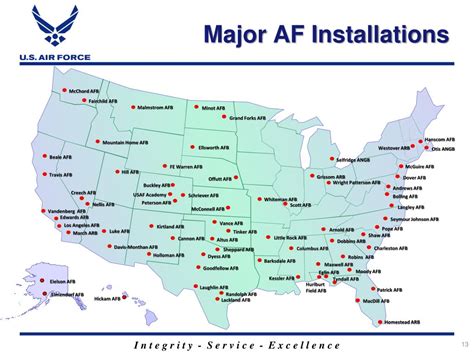 Map Of Us Air Force Bases Map Of Us Air Force Bases