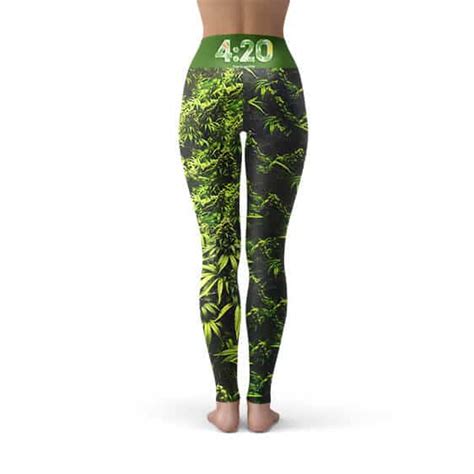 Marijuana Forest Illusion Design Yoga Pants Marijuana Forest Illusion Design Yoga Pants