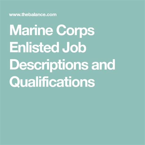 Marine Corps Enlisted Job Descriptions Mos Details And Qualification Marine Corps Enlisted Job Descriptions Mos Details And Qualification