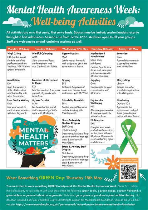 Mental Health Awareness Month Activities