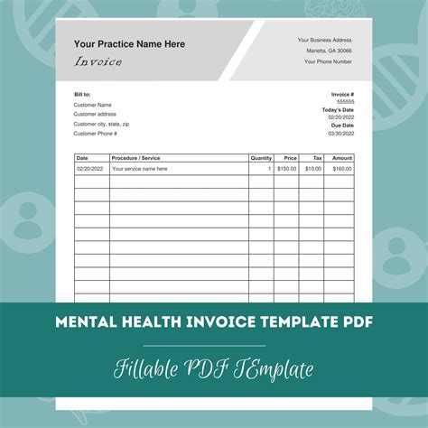Mental Health Invoice Template Mental Health Invoice Template