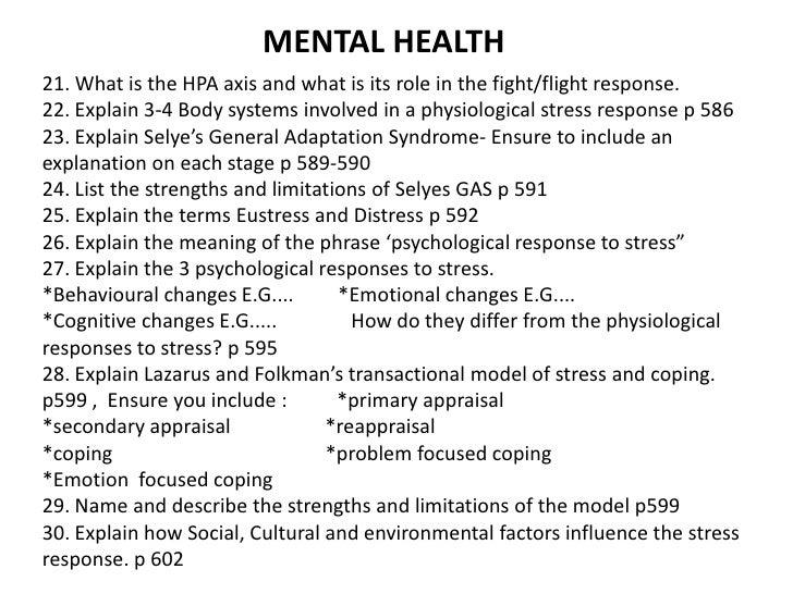 Mental Health Questions