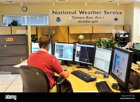 Meteorologist In Work Area In Doppler Radar National Oceanic And Meteorologist In Work Area In Doppler Radar National Oceanic And