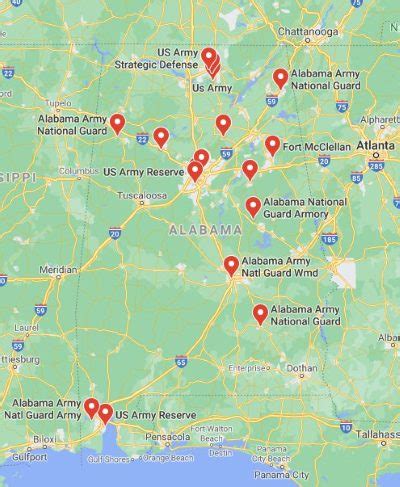 Military Bases In Alabama Map