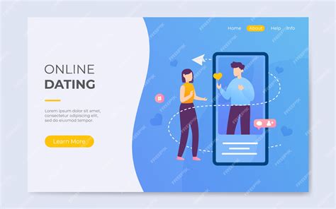 Modern Flat Style Online Dating App Landing Page Background Modern Flat Style Online Dating App Landing Page Background