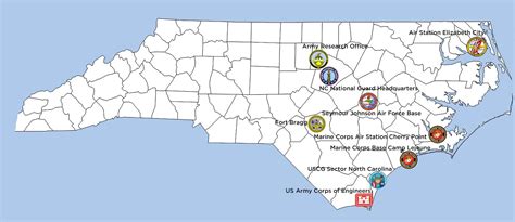 Nc Military Bases Map