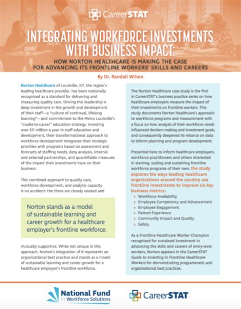 New Business Impact Case Study Norton Healthcare National Fund For New Business Impact Case Study Norton Healthcare National Fund For