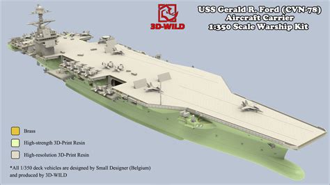 New Product Release 1 350 Uss Gerald R Ford Cvn 78 Aircraft Carrier 3D Wild New Product Release 1 350 Uss Gerald R Ford Cvn 78 Aircraft Carrier 3D Wild