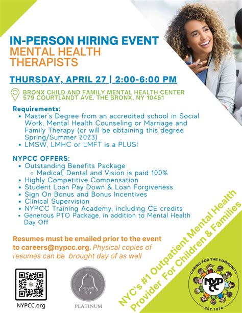 New York Psychotherapy And Counseling Center In Person Career Event New York Psychotherapy And Counseling Center In Person Career Event