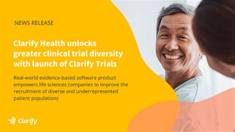 News Release Clarify Health Unlocks Greater Clinical Trial Diversity News Release Clarify Health Unlocks Greater Clinical Trial Diversity