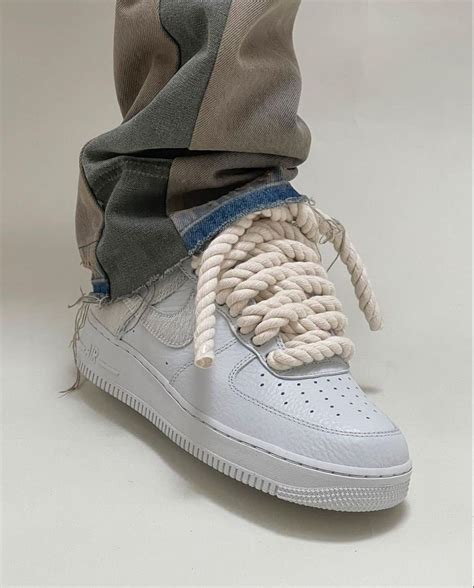 Nike Air Force 1 Rope Laces Triple White Nike Air Force 1 Rope Laces Triple White