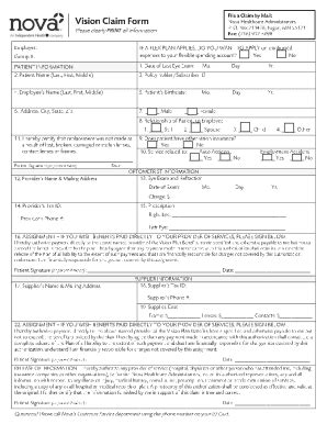 Nova Healthcare Administrators Vision Claim Form 2018 2024 Fill And Nova Healthcare Administrators Vision Claim Form 2018 2024 Fill And