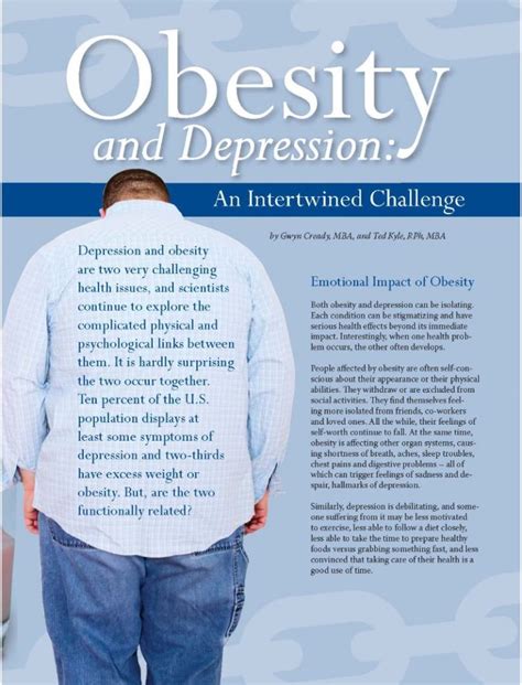 Obesity And Depression An Intertwined Challenge Obesity Action Coalition Obesity And Depression An Intertwined Challenge Obesity Action Coalition